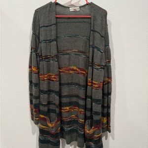 Gray Striped Women's Sweater